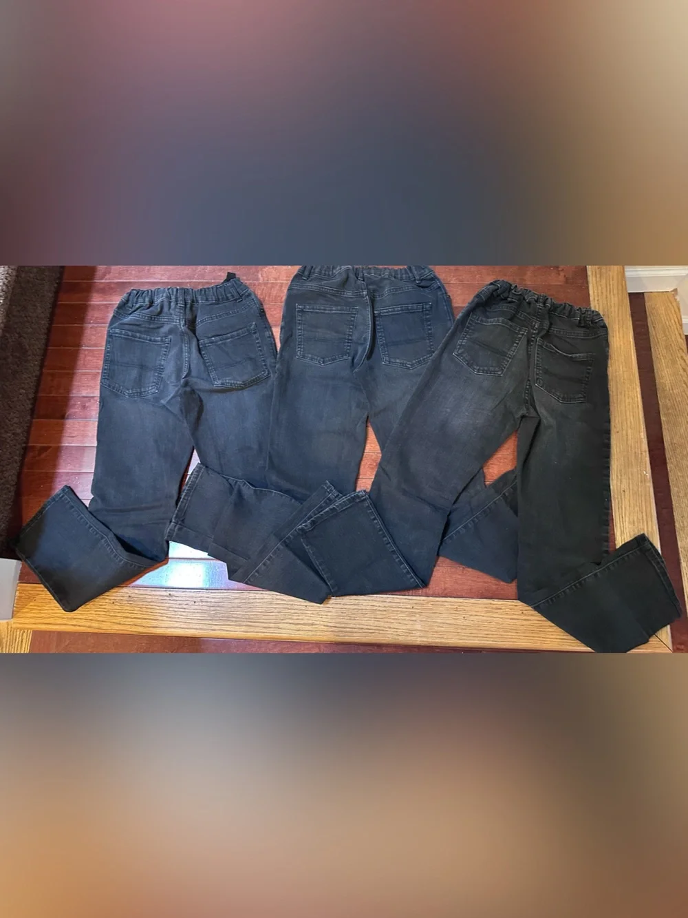 Bundle Children’s Place Kids  Black Denim Jeans - Straight Stretch Fit